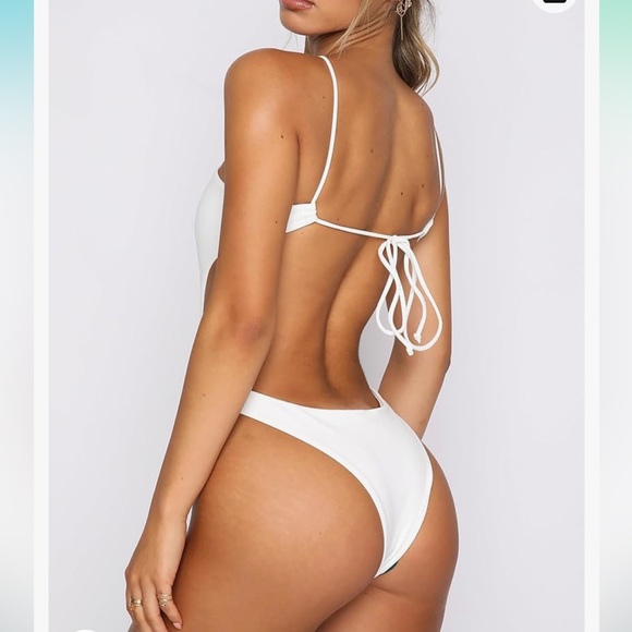 sexy halter once piece bikini criss cross - Picture 2 of 4